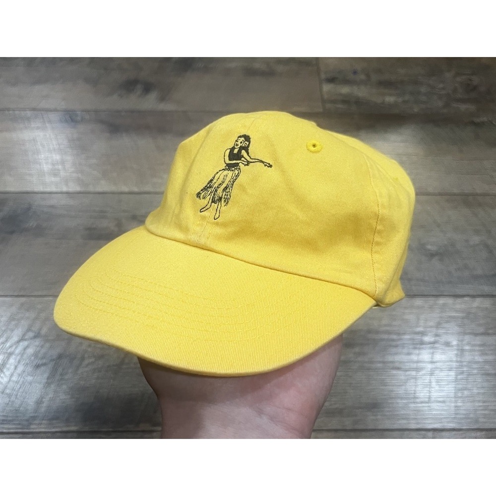 Gap Original Hula Dancer Embroidered Hat Cap Yellow Adjustable Y2k‎ Hawaii - Picture 2 of 8